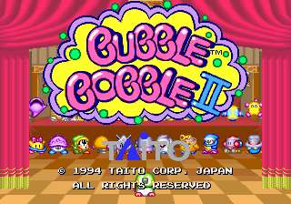 Bubble Bobble II (Ver 2.5O 1994-10-05) Title Screen